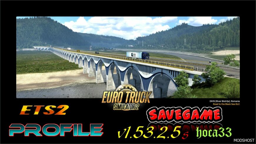 ETS2 TruckersMP Mod: ETS 2 Save Game (Profile) v1.53.2.5s 1.53 (Featured)