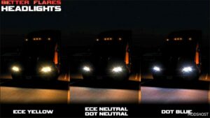 ATS Headlights Mod: Better Flares V4.5.2 (Image #2)