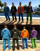 GTA 5 Player Mod: NEW Clothes Pack for Michael Franklin Trevor and MP Freemode Male addon (Image #3)