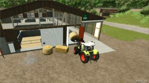 FS25 Mod: Large Cowshed with Beautiful Wooden Facade V1.1.1 (Featured)