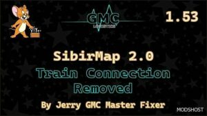 ETS2 Mod: Sibirmap 2.0 Train Connection Removed 1.53 (Featured)