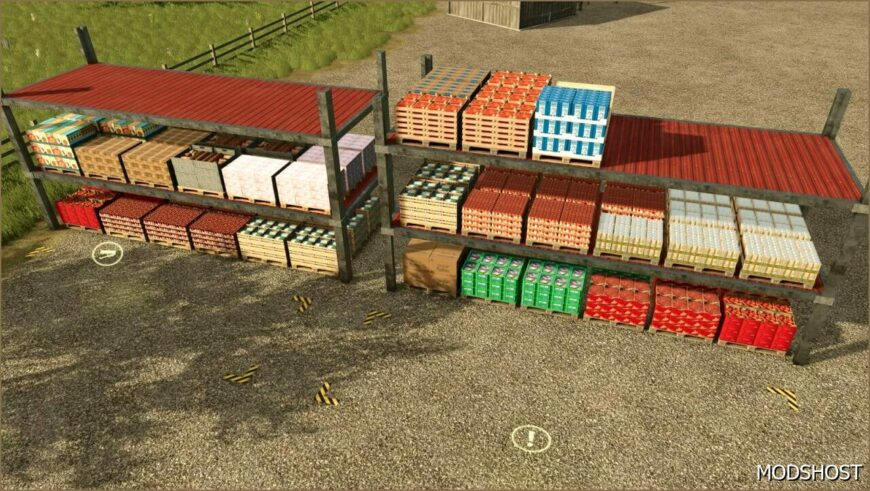 FS25 Mod: Pallet Shelf V1.0.0.1 (Featured)