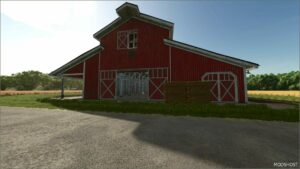 FS25 Shed Mod: Red Garage (bale Storage) (Image #3)