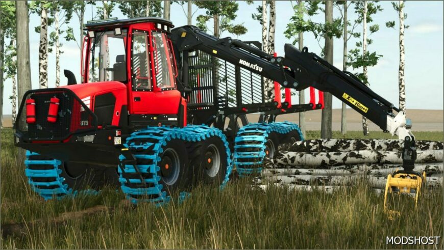 FS25 Komatsu Forestry Mod: 875 Loadflex V1.0.0.2 (Featured)