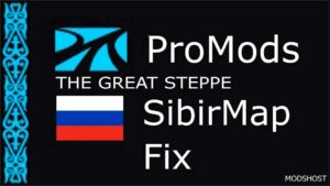 ETS2 Mod: The Great Steppe Sibirmap FIX V1.4 1.53 (Featured)