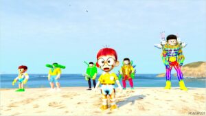 GTA 5 Player Mod: Nobita Nobi ADD on PED (Image #2)