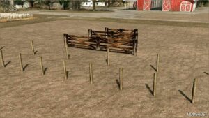 FS25 Mod: Barbed Wire Fence and Wooden Gate (Image #2)