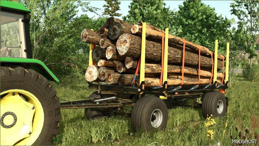 FS25 Logging Mod: HW80 Wood Trailer (Featured)