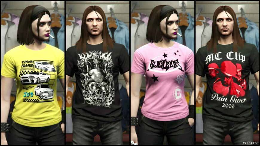 GTA 5 Player Mod: Just Tees for MP Males & Females (Featured)