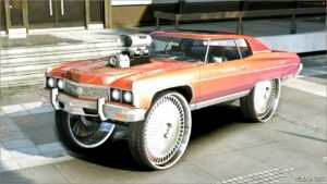 GTA 5 Chevrolet Vehicle Mod: 1973 Chevrolet Caprice Juicy Fruit on 32S Dubs (Featured)