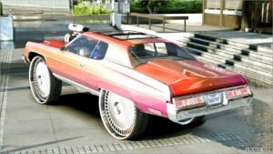 GTA 5 Chevrolet Vehicle Mod: 1973 Chevrolet Caprice Juicy Fruit on 32S Dubs (Image #2)