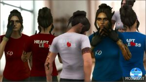 GTA 5 Player Mod: Heartless T Shirt (Female and Male) (Featured)