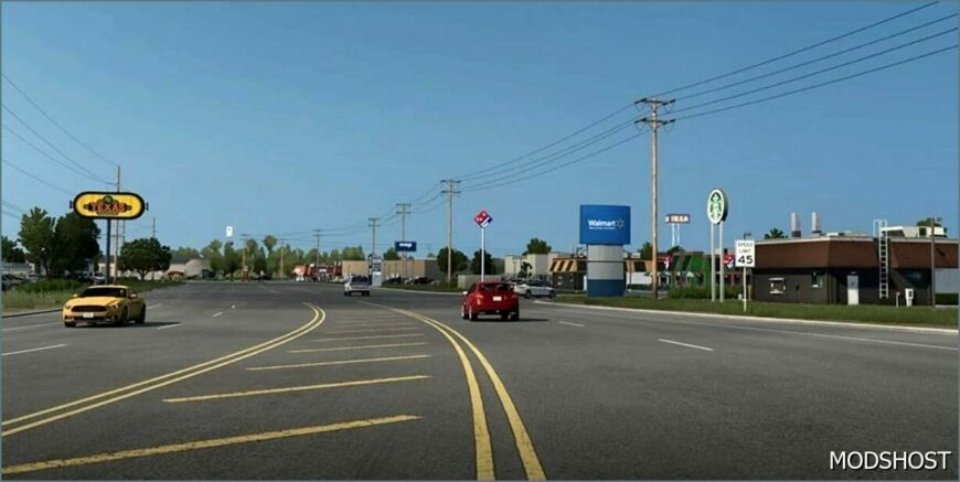 ATS Map Mod: Real Companies GAS Stations & Billboards Extended V1.02.01 (Featured)