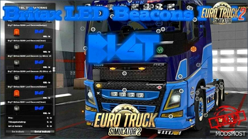 ETS2 Part Mod: Bigt Britax LED Beacons Pack 1.53 (Featured)