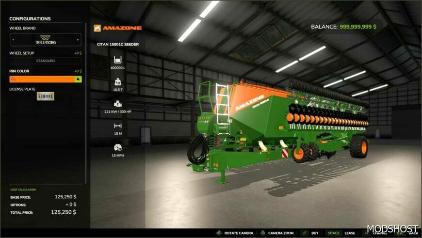 FS25 Mod: Citan 15001 Seeder Update V1.2 (Featured)