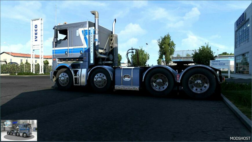 ETS2 Kenworth Truck Mod: RTA Mods Kenworth K200 (BSA Extended) 1.53 (Featured)