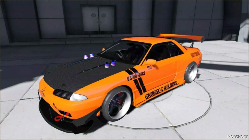 GTA 5 Nissan Vehicle Mod: Skyline GTR R32 Drift Dynamic Light Modified Edition (Featured)