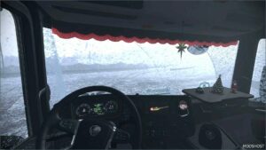 ETS2 Rain Weather Mod: Better Raindrops V2.1.7 (Featured)