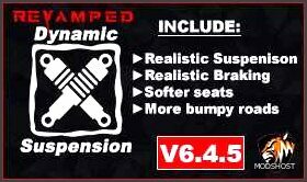 ETS2 Realistic Mod: Revamped Dynamic Suspension V6.4.5.7 (Featured)