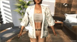 GTA 5 Player Mod: Satin Open Kimono for MP Female (Image #5)