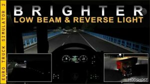 ETS2 Mod: Brighter LOW Beam & Reverse Lights 1.53.241219 (Featured)