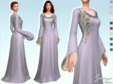 Sims 4 Elder Clothing Mod: Sansa Dress II (Featured)