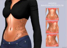 Sims 4 Female Mod: Random Tattoos 50 (Featured)