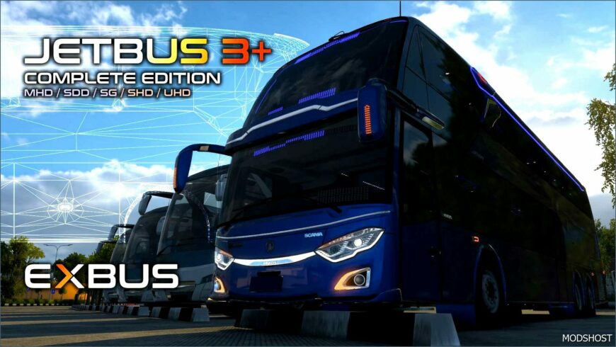 ETS2 Mod: Adiputro Jetbus 3+ Complete Edition 1.53 (Featured)