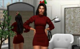 Sims 4 Dress Clothing Mod: Mariah (Dress V1) (Featured)