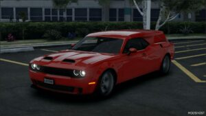 GTA 5 Dodge Vehicle Mod: 2018 Dodge Challenger SRT Hearse ADD on | Plates | Extras | Livery | Template (Featured)