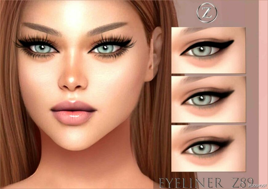 Sims 4 Female Makeup Mod: Eyeliner Z89 (Featured)