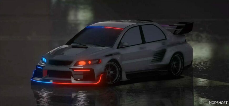 GTA 5 Mitsubishi Vehicle Mod: Lancer Evolution Sunrise Hycade LEO (Featured)