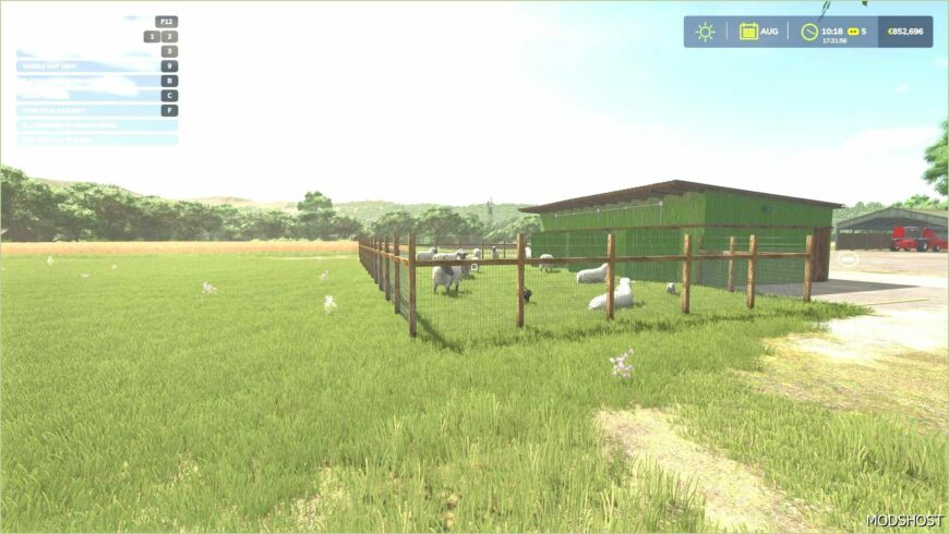 FS25 Building Mod: Multi Color Sheep Barn (Featured)