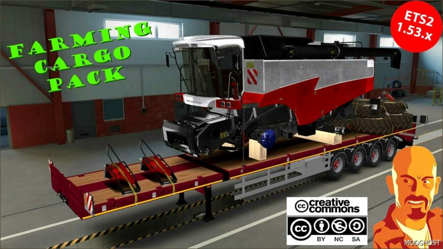 ETS2 Mod: Doll 4 Axis Flatbed & Farming Cargo Pack V3.0 1.53 (Featured)