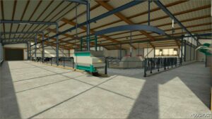 FS25 Decoration Mod: COW Barn BIG with Lizard Mixfeeder V1.0.0.1 (Image #2)