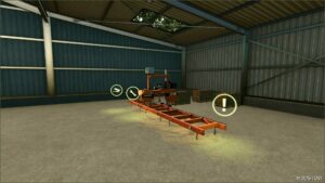 FS25 Factory Mod: Woodmizer Lt15 Placeable Wood Station V1.1 (Featured)