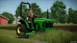 FS25 John Deere Mod: 4100 Compact Tractor and Deck (Featured)