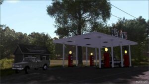 FS25 Building Mod: Vintage GAS Station (Featured)