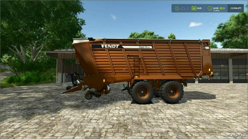 FS25 Fendt Forage Mod: Tigo75vr Trailer (Featured)