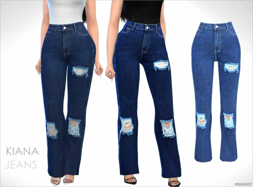 Sims 4 Jeans Clothing Mod: Kiana Jeans (Featured)