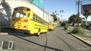 GTA 5 Vehicle Mod: 2001 Thomas MPV School Bus ER Addon ELS V Beta (Image #3)