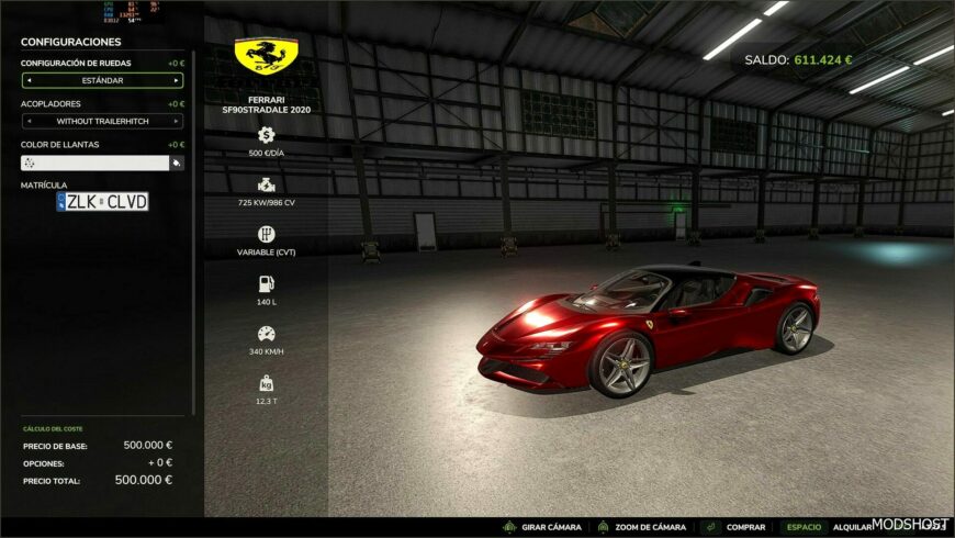 FS25 Car Mod: Ferrari SF90 Stradale (Featured)