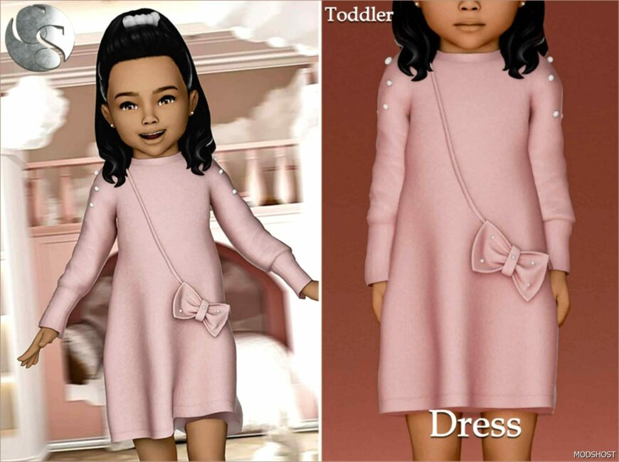 Sims 4 Dress Clothing Mod: Jane Toddler Dress (Featured)