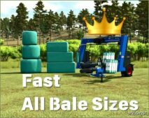 FS25 Baler Mod: Fast Wrapping for ALL Bale Sizes (Featured)