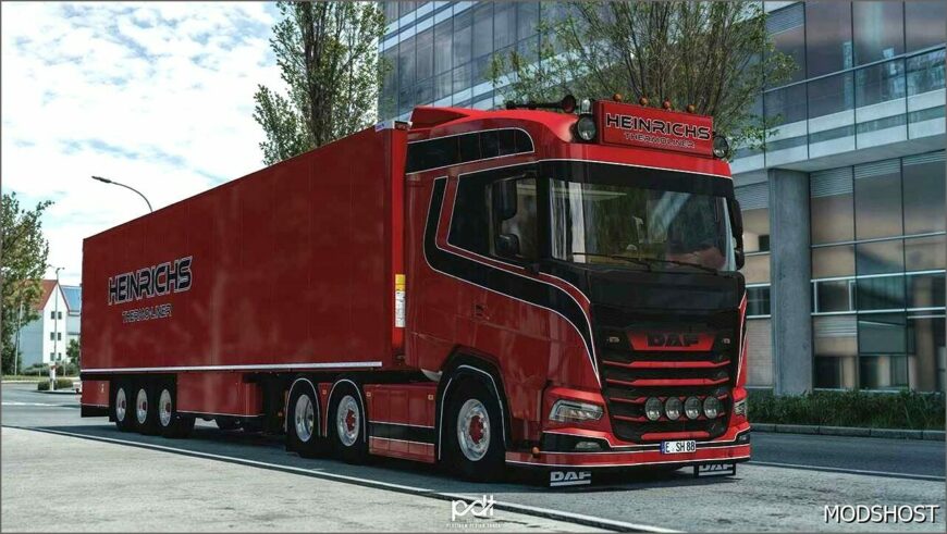 ETS2 DAF Truck Mod: XG Heinrichs Thermoliner + Trailer V2.0 1.53 (Featured)