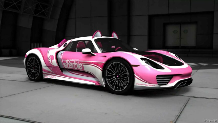 GTA 5 Porsche Vehicle Mod: 918 Spyder Barbie (Featured)