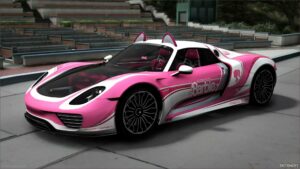 GTA 5 Porsche Vehicle Mod: 918 Spyder Barbie (Image #4)