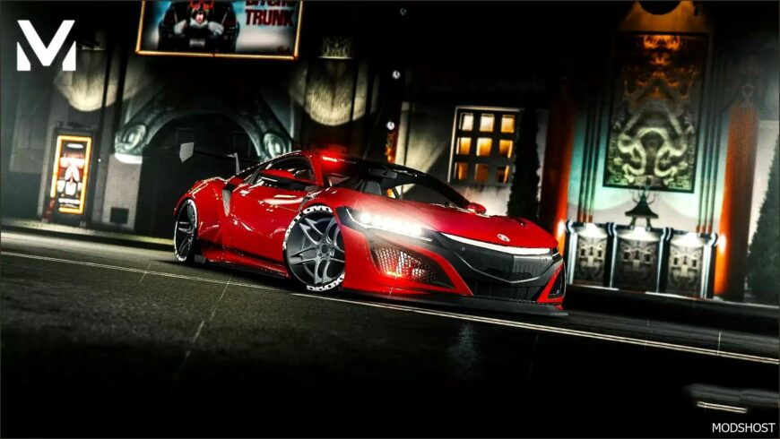 GTA 5 Vehicle Mod: Acura NSX Liberty Walk Unmarked (Featured)