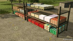 FS25 Placeable Mod: Pallet Shelf V1.0.0.2 (Featured)