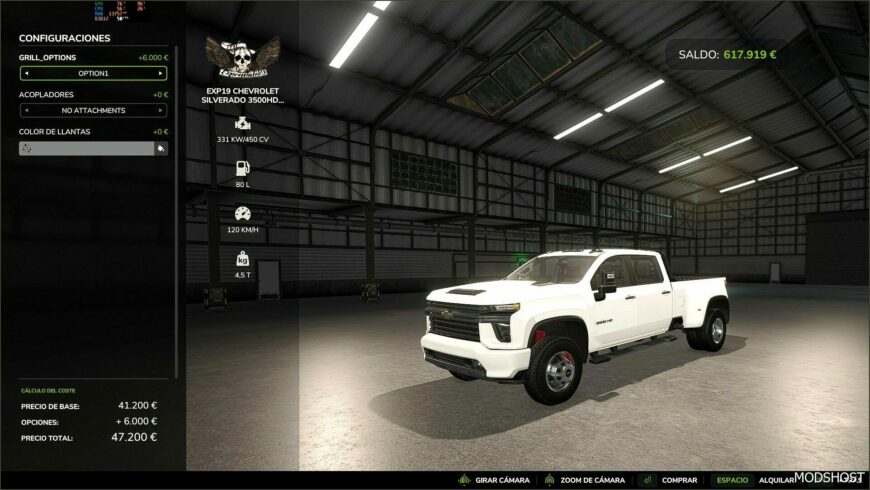 FS25 Chevrolet Car Mod: Silverado 2500 2020 (Featured)